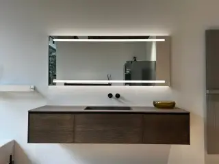 Комплект мебели с раковиной Antonio Lupi PIANA ILI290+IBI254*2+IFI54.SX+IFI54.DX+SLIM54.54*2+ELETTRA+BC154.192.4+NIDO72(CX)+PIANETTO2 ROVERE GRIGIO/COLORMOOD ARGILLA