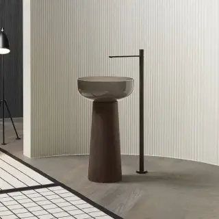 Смеситель для раковины Antonio Lupi Indigo ND902FNO+ND902IN цвет-черный матовый