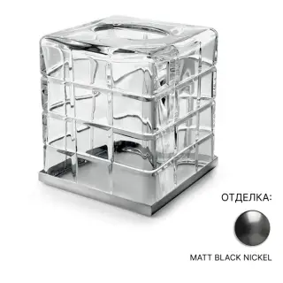 Контейнер для салфеток 3SC PALACE CRYSTAL PA71ACRCFM прозрачный хрусталь/MATT BLACK NICKEL