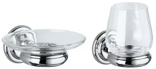 Мыльница Keuco Astor 02155019000+02150019000 хром/хрусталь