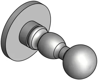 Крючок Cristal&Bronze VOLGA C14-A1-502 POLISHED CHROME