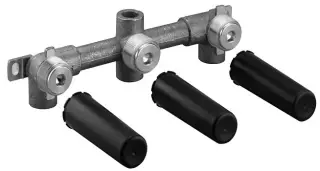 Скрытая часть смесителя для раковины из стены на 3 отверстия 26,4*h6,7