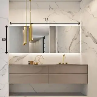 Зеркало для ванной Oasis DALÌ FULL 0DAFSP080173