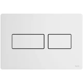 Панель смыва с двумя клавишами для фронтальной или верхней установки 22*0.6*h15 металл, белый матовый