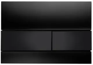 Панель смыва с двумя клавишами стекло черное