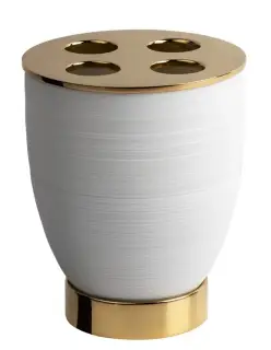 Стакан Cristal&Bronze HÉMISPHÈRE FS13-D1-620 белый Лиможский фарфор/золото