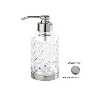 Дозатор Cristal&Bronze CRISTAL TAILLE “LOSANGE” LISSE FS09P-A1-631 прозрачный хрусталь/хром