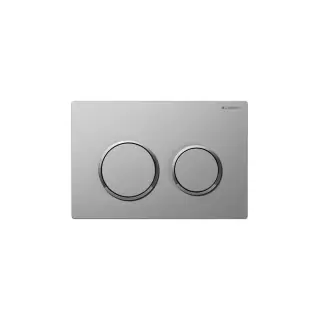 Клавиша двойного смыва, для смывных бачков скрытого монтажа Geberit Omega 12 см, 21.2*1*h14.2, матовый хром / глянцевый хром