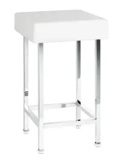 Сиденье для ванной Cristal&Bronze Square stool FS01-A1-6134 хром, сиденье белое