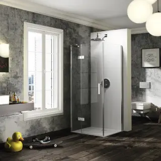 Боковая стенка для душевой кабины HUPPE SOLVA SAK C SOLO T 21HW1X1000937500 профиль черный/прозрачное стекло