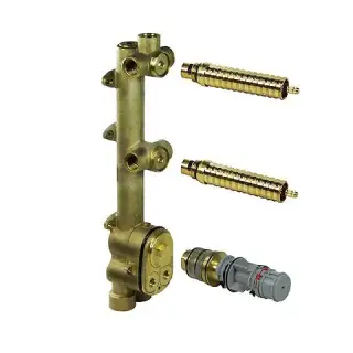 Внутренняя часть термостата с 2-мя вентилями