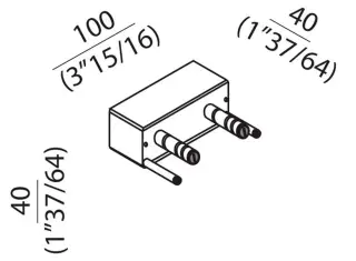 Внутренняя часть встр. смесителя для ванны