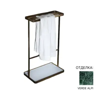 Держатель для полотенец Agape MEMORY AMEM862.BR.VP BRUNITO SPAZZOLATO/мрамор VERDE ALPI