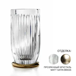 Стакан 3SC Elegance EL03ACRLX прозрачный хрусталь/MATT SATIN BRASS