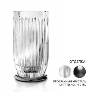 Стакан 3SC Elegance EL03ACRCFM прозрачный хрусталь/MATT BLACK NICKEL