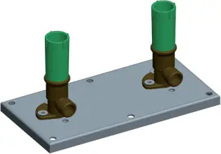 Внутренняя часть напольного смесителя для ванной Chrome