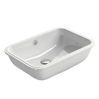 Раковина встраиваемая с переливом, в комплекте с донным клапаном Click-Clack с керамической крышкой слива и креплением GSI PURA