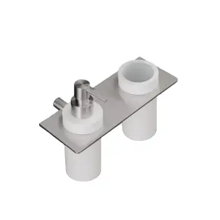 Дозатор CEA Stem MEN05S сталь матовая/белый Delrin®