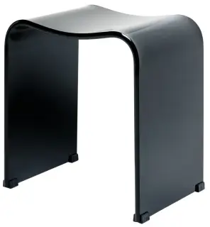 Табурет для ванной комнаты 40*30*h46, черный глянец