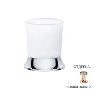 Стакан Jorger Valencia 638.00.046.022 матовое стекло/розовое золото