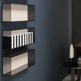 Полка для ванной Antonio Lupi Ice ICE6 стекло BRONZO, задняя стенка BIANCOSPINO OPACO-622