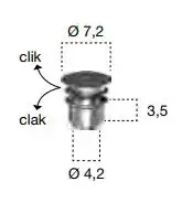 Донный клапан Antonio Lupi Ottone satinato naturale US43OS Ottone satinato naturale