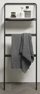 Держатель для полотенец Antonio Lupi MrWOLF MWCOLORSS.FNO+MWCOLORSF.SA+MW48 COLORMOOD/MATT BLACK/ ручка SATIN STEEL