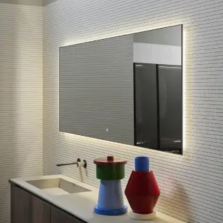 Зеркало для ванной Antonio Lupi CURVA CURVA75W.90 цвет-NERO GOFFRATO-545