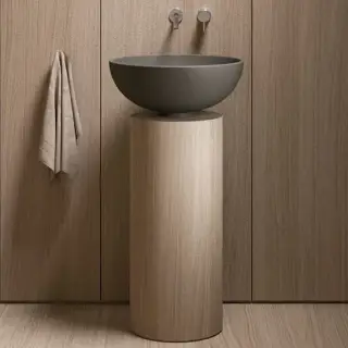 Раковина Milldue Saba 4351+4352 ROVERE MEZZA FIAMMA-7777/oro nero satinato-332/CASTORO OPACO-11