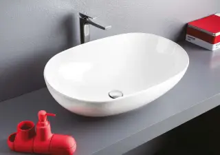 Раковина Art Ceram LA CIOTOLA 70 LCL002.01;00 белый блестящий