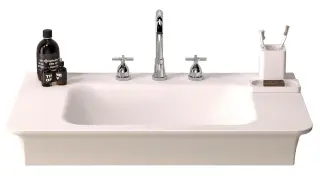 Раковина Agape NOVECENTO XL ACER10703RBG сeramilux, белый матовый, темно-серый