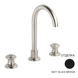 Смеситель для раковины Cristal&Bronze BIJOU C36-C12-1301 MATT BLACK BRONZE