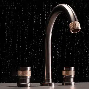 Смеситель для раковины Nicolazzi Khady 2408TCNEM+RG21 matt balck NEM+Rose Gold RG