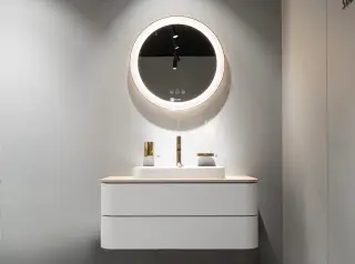 Комплект мебели с раковиной Duravit HAPPY D.2. PLUS HP4971039390E00+HP031E07171+2360600000+0050760000 Nordic White Satin Matt-39/топ-Mediterrenean Oak-71/раковина-белая