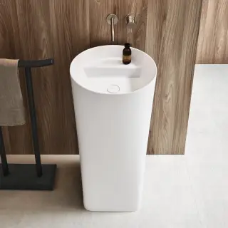 Раковина Milldue AZUMA 88 5083 CRISTALPLANT BIANCO OPACO-J10