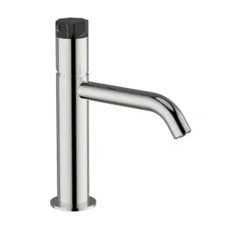 Смеситель для раковины Cisal X32 X50005045X нержавеющая сталь/черный мрамор