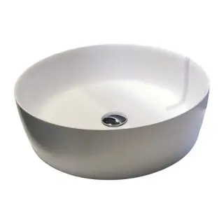 Раковина Antonio Lupi CATINO CATINO43 FLUMOOD белый/снаружи-METALLO LIQUIDO OTTONE, дон.клап.-хром