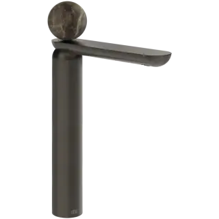 Смеситель для раковины Gessi Perle 74104#707 цвет-Black Metal Brushed PVD/мрамор-Emperador Dark