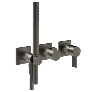 Смеситель для душа Gessi INVERSO DIAMANTATO 73636#707 цвет-black metal brushed PVD