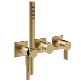 Смеситель для душа Gessi INVERSO DIAMANTATO 73636#726 цвет-warm bronze brushed PVD
