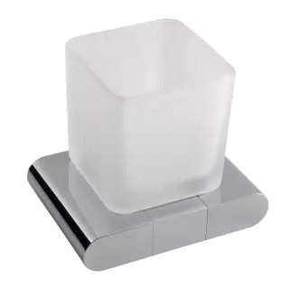 NOKEN FORMA Стакан настенный, стекло матовое/хром