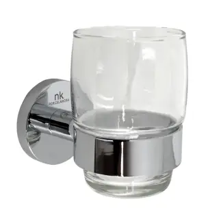 NOKEN HOTELS Стакан настенный, хром/стекло
