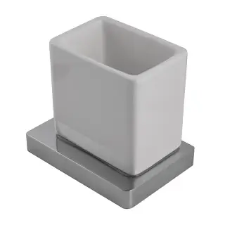 NOKEN LOUNGE Стакан настенный, белый/хром