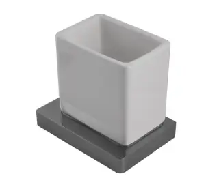 NOKEN LOUNGE Стакан настенный, белый/титан