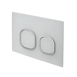 NOKEN i-Comfort CRYSTAL Клавиша двойного смыва, стекло белый/кольца хром