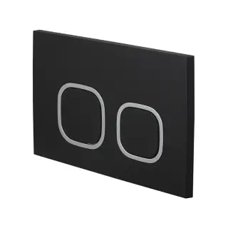 NOKEN i-Comfort CRYSTAL Клавиша двойного смыва, стекло чёрный/кольца хром