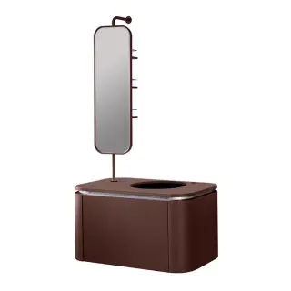 NOKEN FORMA Модуль подвесной для раковины с зеркалом, столешница Project Tech, 90 см, merlot