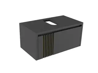 NOKEN ARQUITECT Тумба подвесная с 1 ящиком, 80x45x38 см, черный матовый Fenix