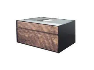 NOKEN ESSENCE C Модуль подвесной корпус из аллюминия 795х290х435 мм, чёрный/фасад цвет орех