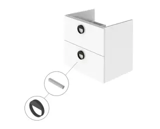NOKEN CONCEPT Подвесной модуль 607х451хH567 мм, 2 ящика с доводчиком, белый